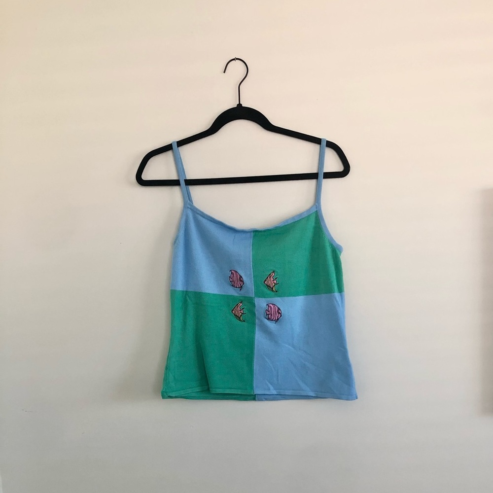 Whimsy Colorful Embroidered Tank.